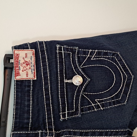 TRUE RELIGION Flare leg blue denim jeans, Size 30 - Picture 3 of 5